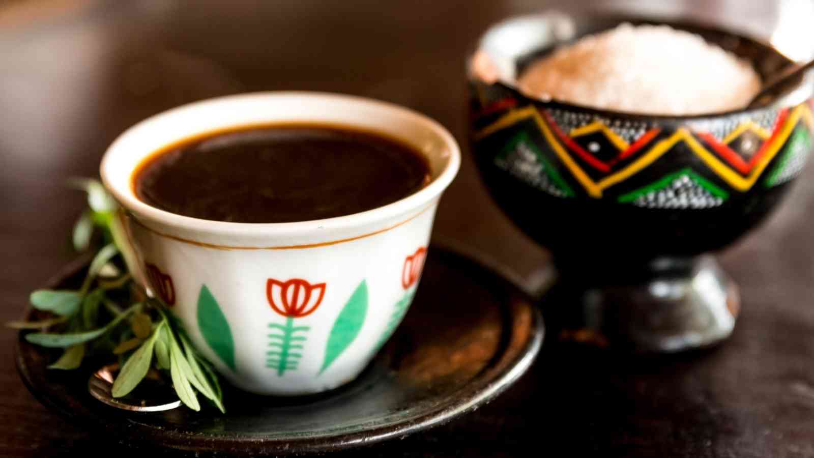 a cup of ethiopian coffee