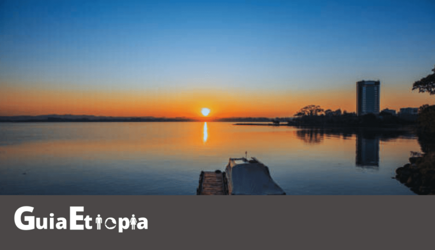 sunset at lake tana bahirdar